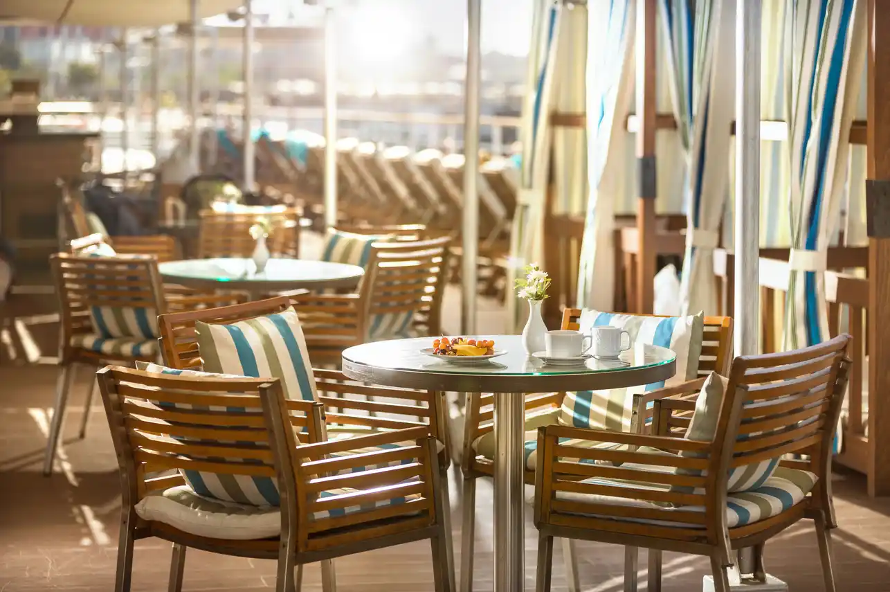 Sun deck of the MY Alyssa Nile Cruise Nile cruise